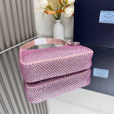 pra*a  re-edition 2000 mini-bag with Di*m*nd pink 1ne515