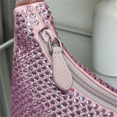pra*a  re-edition 2000 mini-bag with Di*m*nd pink 1ne515