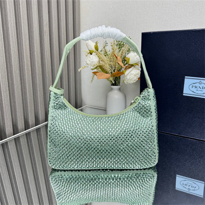 pra*a  re-edition 2000 mini-bag with Di*m*nd green 1ne515
