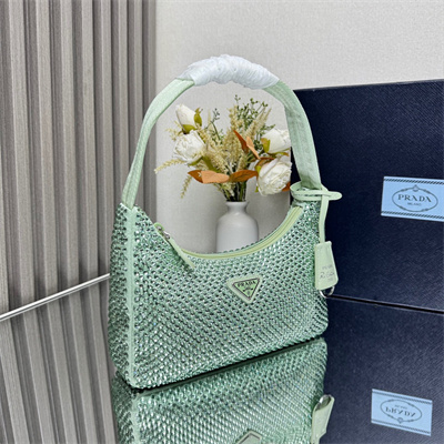 pra*a  re-edition 2000 mini-bag with Di*m*nd green 1ne515