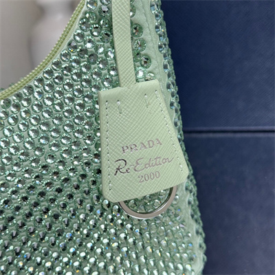 pra*a  re-edition 2000 mini-bag with Di*m*nd green 1ne515