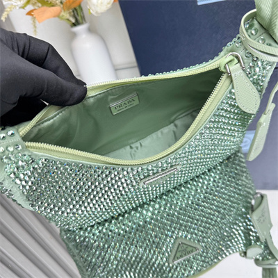 pra*a  re-edition 2000 mini-bag with Di*m*nd green 1ne515