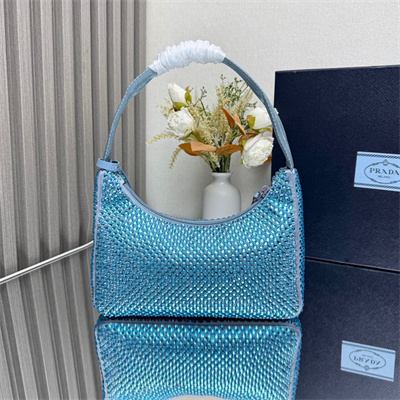 pra*a  re-edition 2000 mini-bag with Di*m*nd  blue 1ne515