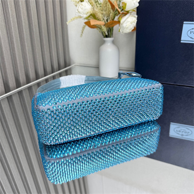 pra*a  re-edition 2000 mini-bag with Di*m*nd  blue 1ne515