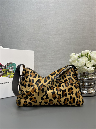 Pra*a aimée medium leopard print horsehide shoulder bag 1bc229