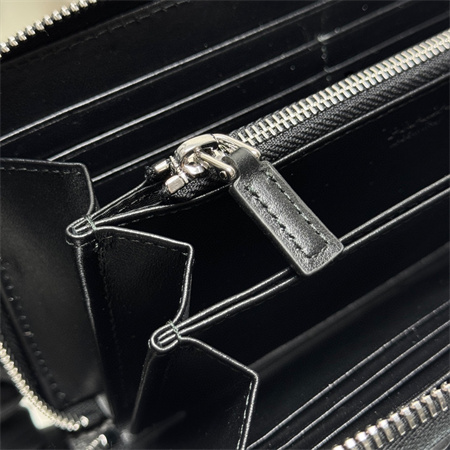 Pra*a grained leather wallet black 2ml317