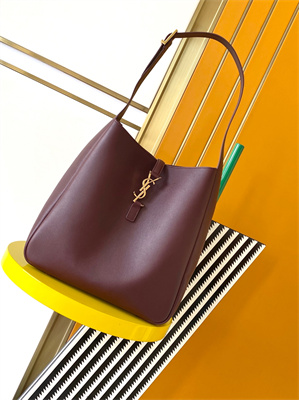 y.s.l le 5 a 7 S*pple large hobo bag in burgundy leather