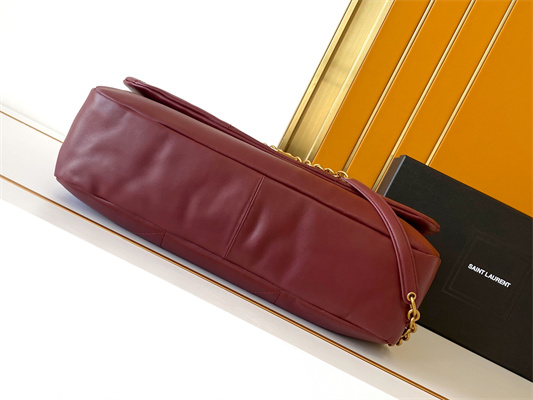 Y.S.L Large JAMIE 4.3 BAG IN LAMBSKIN ROUGE MERLOT Color Gold Tone Metal