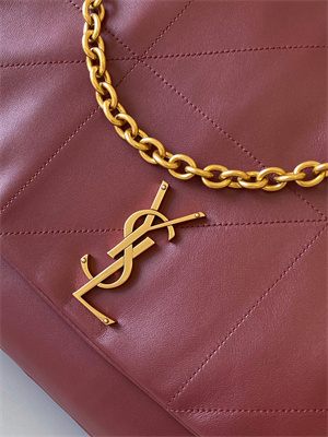 Y.S.L Large JAMIE 4.3 BAG IN LAMBSKIN ROUGE MERLOT Color Gold Tone Metal