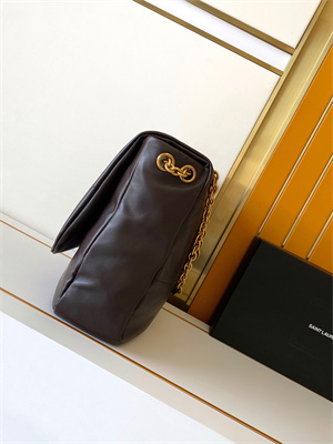 Y.S.L Large JAMIE 4.3 BAG IN LAMBSKIN Arabica Color Gold Tone Metal