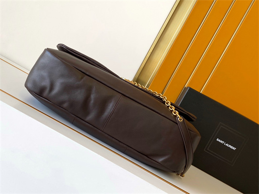 Y.S.L Large JAMIE 4.3 BAG IN LAMBSKIN Arabica Color Gold Tone Metal