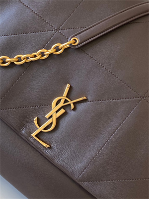 Y.S.L Large JAMIE 4.3 BAG IN LAMBSKIN Arabica Color Gold Tone Metal