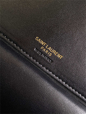 Y.S.L LOULOU Medium in MATELASSÉ lambskin Gold Tone Metal Black Color