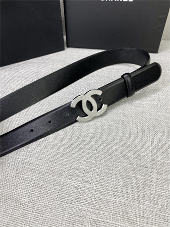 Ch*el belts in calfskin 30mm in black gold/silver hardware