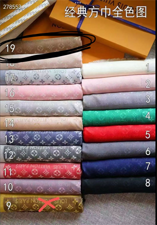 L.V Monogram Silk/Wool Scarf Color Options 37548