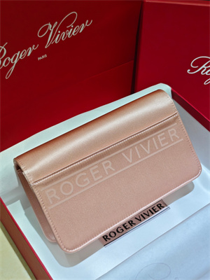 Roger Vivier Viv’ Choc Mini Bag In Satin Beige
