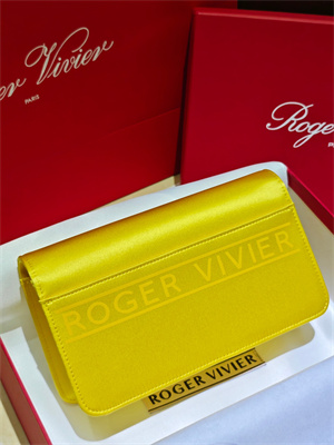 Roger Vivier Viv’ Choc Mini Bag In Satin Yellow