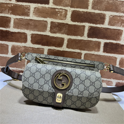 Gu.cci Blondie Belt Bag GG Canvas Brown 718154