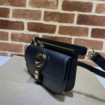 Gu.cci Blondie Belt Bag Black Leather 718154