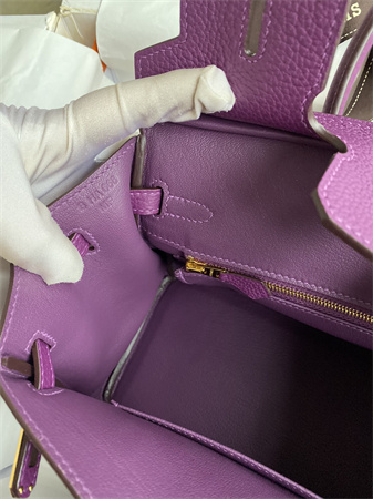 Bir.kin Bag Togo Leather 25/30/35 Gold/Silver Hardware In Anemone Color HS