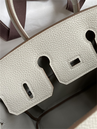 Birkin Bag Togo Leather 25/30/35 Gold/Silver Hardware In Pearl Gray Color HS