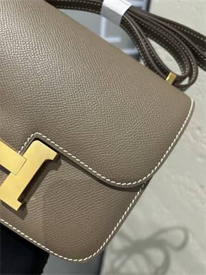 Constance Bag Epsom Leather 18CM Gold/Silver Tone Metal In Etoupe Color HS  (With mirror)