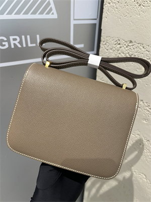 Constance Bag Epsom Leather 18CM Gold/Silver Tone Metal In Etoupe Color HS  (With mirror)