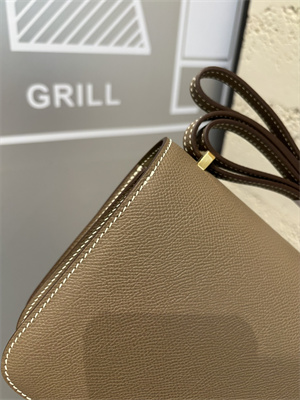 Constance Bag Epsom Leather 18CM Gold/Silver Tone Metal In Etoupe Color HS  (With mirror)