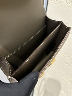 Constance Bag Epsom Leather 18CM Gold/Silver Tone Metal In Etoupe Color HS  (With mirror)