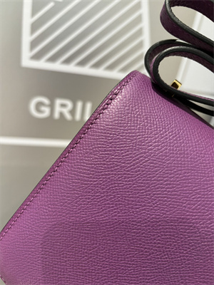 Constance Bag Epsom Leather 18CM Gold/Silver Tone Metal In Anemone Color HS  (With mirror)