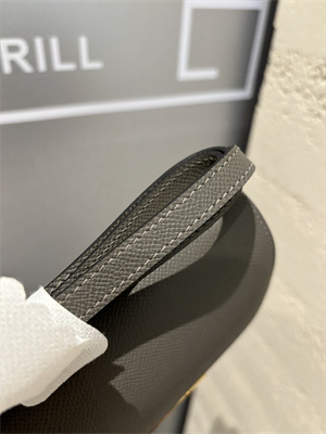 Constance Bag Epsom Leather 18CM Gold/Silver Tone Metal In Etain Color HS  (With mirror)