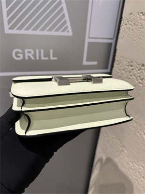 Constance Bag Epsom Leather 18CM Gold/Silver Tone Metal In Vert Fizz Color HS  (With mirror)