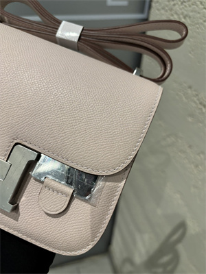 Constance Bag Epsom Leather 18CM Gold/Silver Tone Metal In Mauve Pale Color HS  (With mirror)