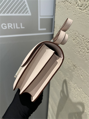 Constance Bag Epsom Leather 18CM Gold/Silver Tone Metal In Mauve Pale Color HS  (With mirror)