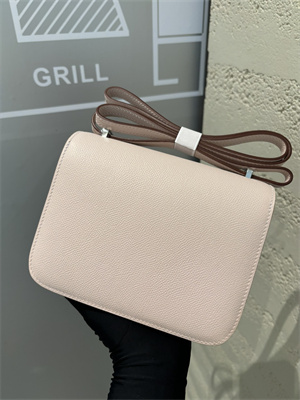 Constance Bag Epsom Leather 18CM Gold/Silver Tone Metal In Mauve Pale Color HS  (With mirror)