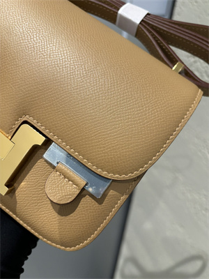 Constance Bag Epsom Leather 18CM Gold/Silver Tone Metal In Chai Color HS (With mirror)