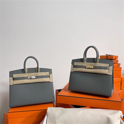 Bir.kin Sellier Bag Epsom Leather 25/30/35CM Gold Hardware In Vert Amande Color HS