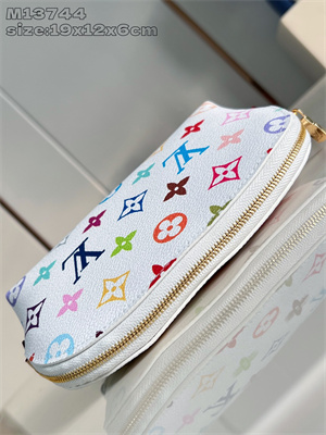 LV x TM Cosmetic Pouch PM Multicolor Monogram Canvas White M13744