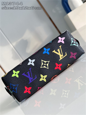 LV x TM Cosmetic Pouch PM Multicolor Monogram Canvas Black M13744