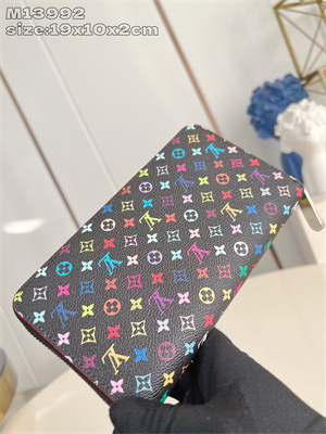 LV x TM Zippy Wallet Multicolor Monogram Canvas Black M13992