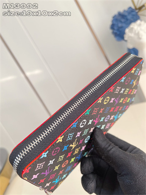 LV x TM Zippy Wallet Multicolor Monogram Canvas Black M13992