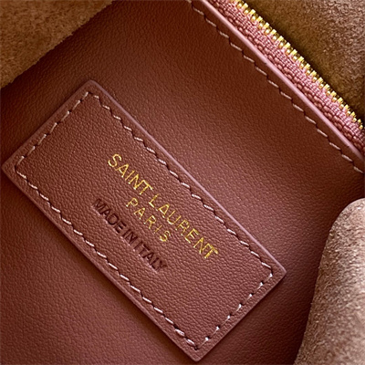 y.s.l le 5 a 7 S*pple small hobo bag in barely pink suede leather