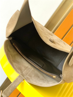 y.s.l le 5 a 7 S*pple small hobo bag in barley green suede leather