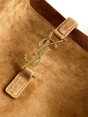 y.s.l le 5 a 7 S*pple large hobo bag in brown suede leather
