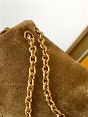 Y.S.L Large JAMIE 4.3 BAG IN SUEDE Dk Brown Color Gold Tone Metal