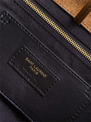 Y.S.L JAMIE 4.3 SMALL BAG IN SUEDE Dk Brown Color Gold Tone Metal