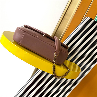 Y.S.L LOULOU Mini in MATELASSÉ lambskin Gold Tone Metal