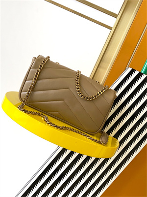 Y.S.L LOULOU Small in MATELASSÉ lambskin Gold Tone Metal