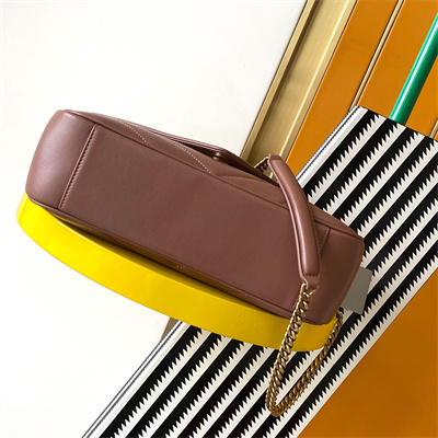 Y.S.L LOULOU Medium in MATELASSÉ lambskin Gold Tone Metal