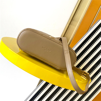 Y.S.L Vanity Case In Quilted Lambskin Brown